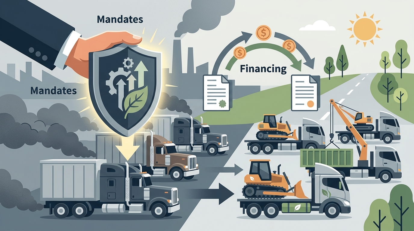 Illustration: New Emissions Mandates: Why Your Equipment Financing Needs Are About to Shift